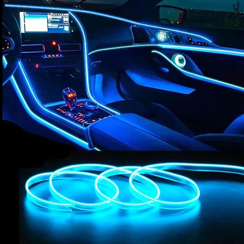 Vibrant USB LED Car Interior Lighting Strip - Flexible Neon Atmosphere Lamp for Ultimate Ambiance